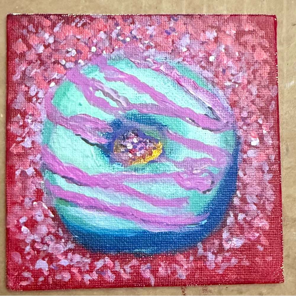 Abstract Pink and Blue Art Canvas